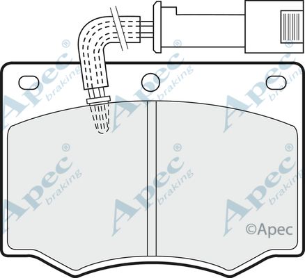 APEC BRAKING Комплект тормозных колодок, дисковый тормоз PAD529